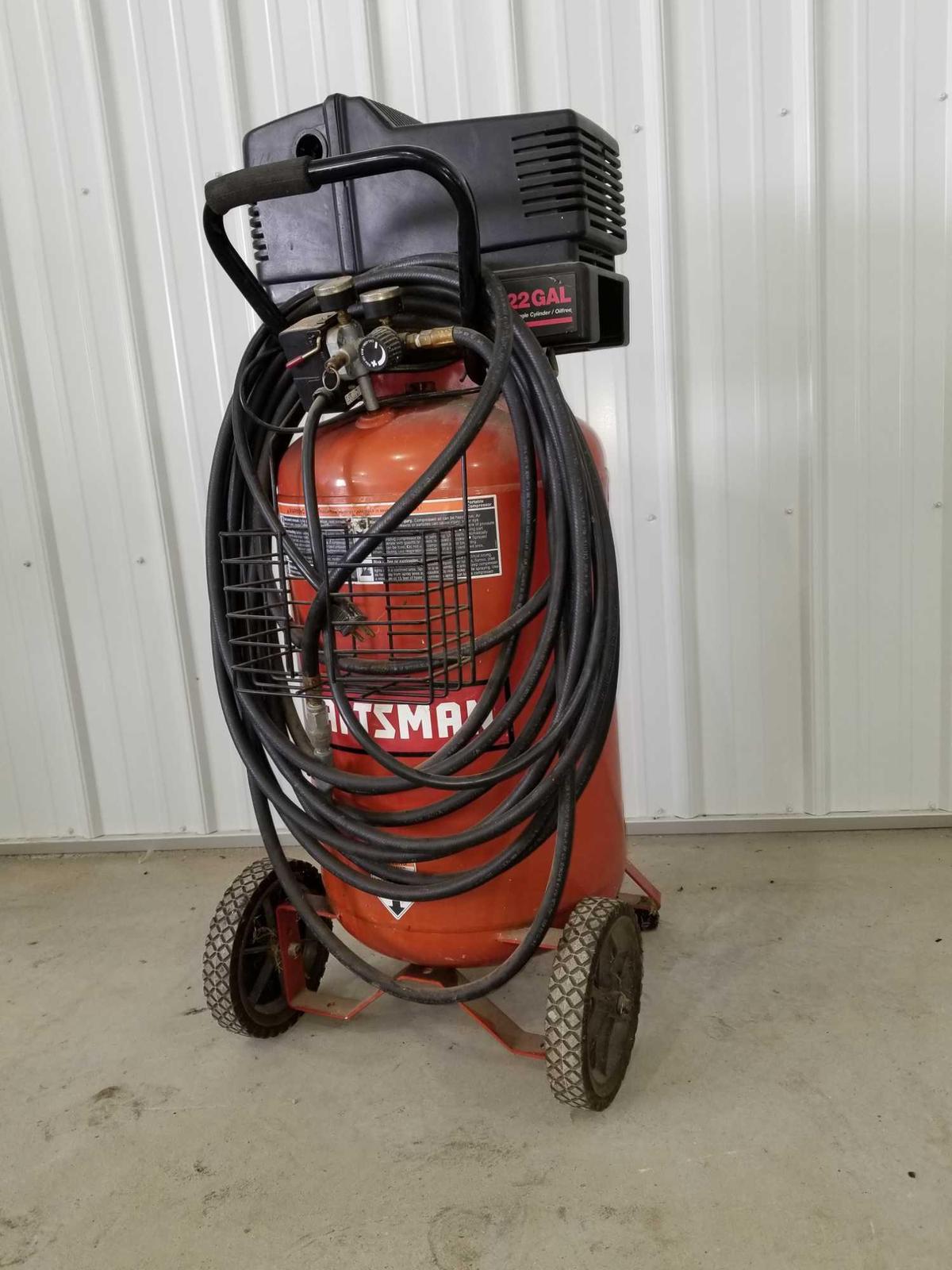 Craftsman 5 hp 22 gal upright portable air compressor