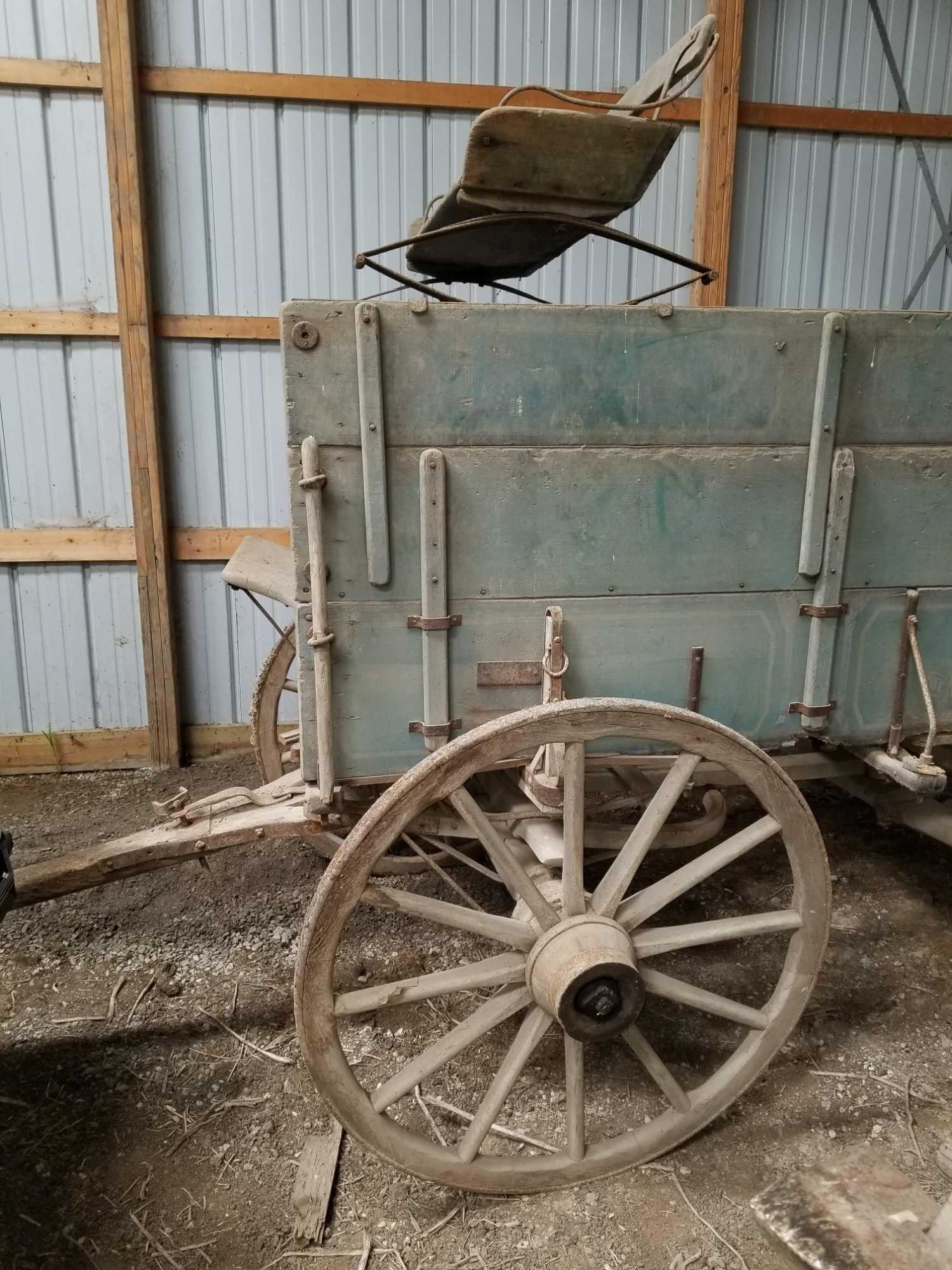 "THE MITCHELL" WOODEN HIGH WHEEL WAGON