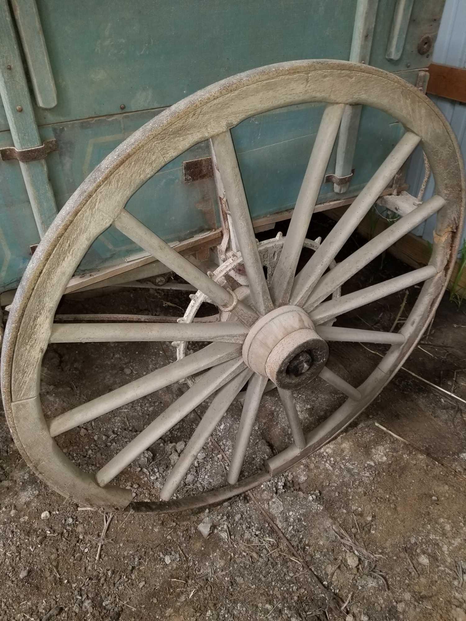 "THE MITCHELL" WOODEN HIGH WHEEL WAGON