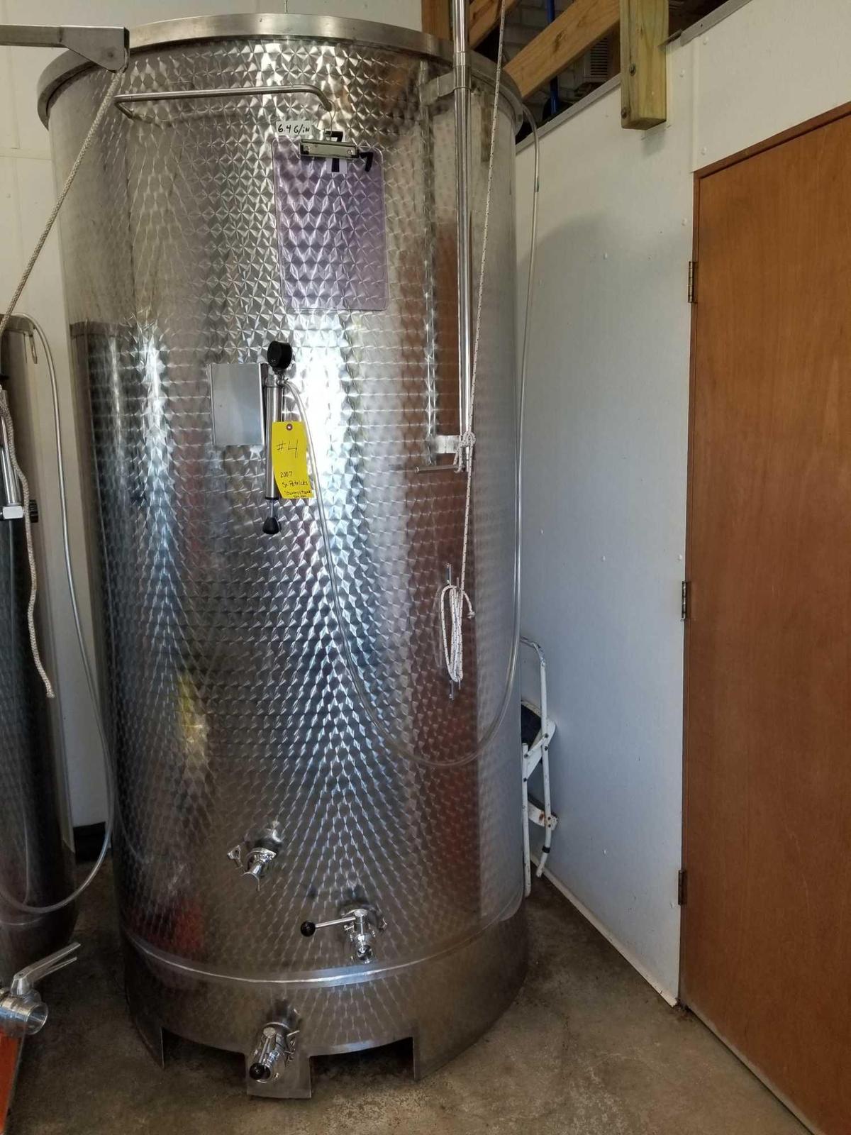 2007 FLAT BOTTOM STAINLESS STEEL TANK