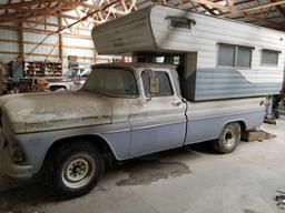 1960 GMC K1500 PICK UP WITH SLIDE-IN CAMPER