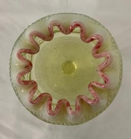 VASELINE OPALESCENT VICTORIAN ROSE BOWL