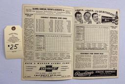 3 - 1950 SOUVENIR SCORE CARDS ST. LOUIS CARDINALS BASEBALL MEMORABILIA