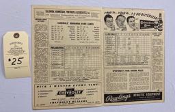 3 - 1950 SOUVENIR SCORE CARDS ST. LOUIS CARDINALS BASEBALL MEMORABILIA