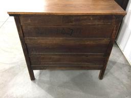 Antique curved drawer dresser