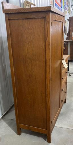 Antique oak chifforobe