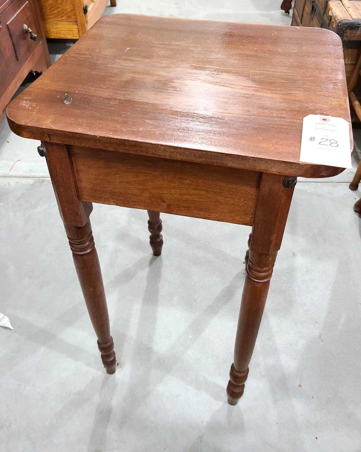 Small square walnut parlor table