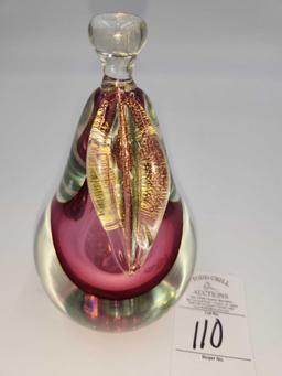 Vintage Murano glass pear 5.5 in H