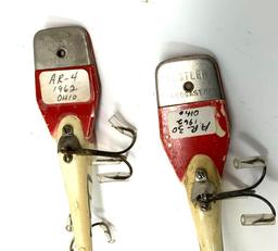 TWO FRED ARBOGAST 1962 HUSTLER LURES