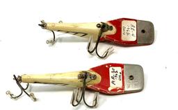 TWO FRED ARBOGAST 1962 HUSTLER LURES