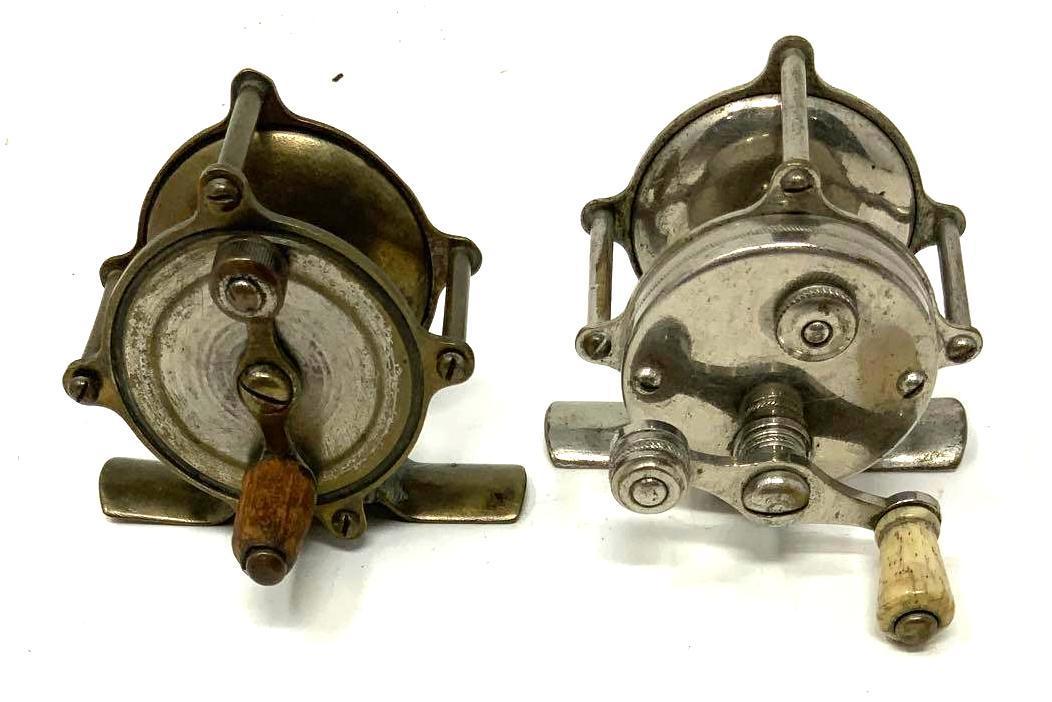 TWO SMALL ANTIQUE REELS