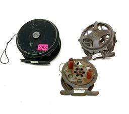 THREE VINTAGE FISHING REELS