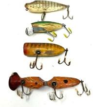 FOUR VINTAGE LURES