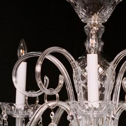 Crystal & Nickel Five Light Bell Chandelier