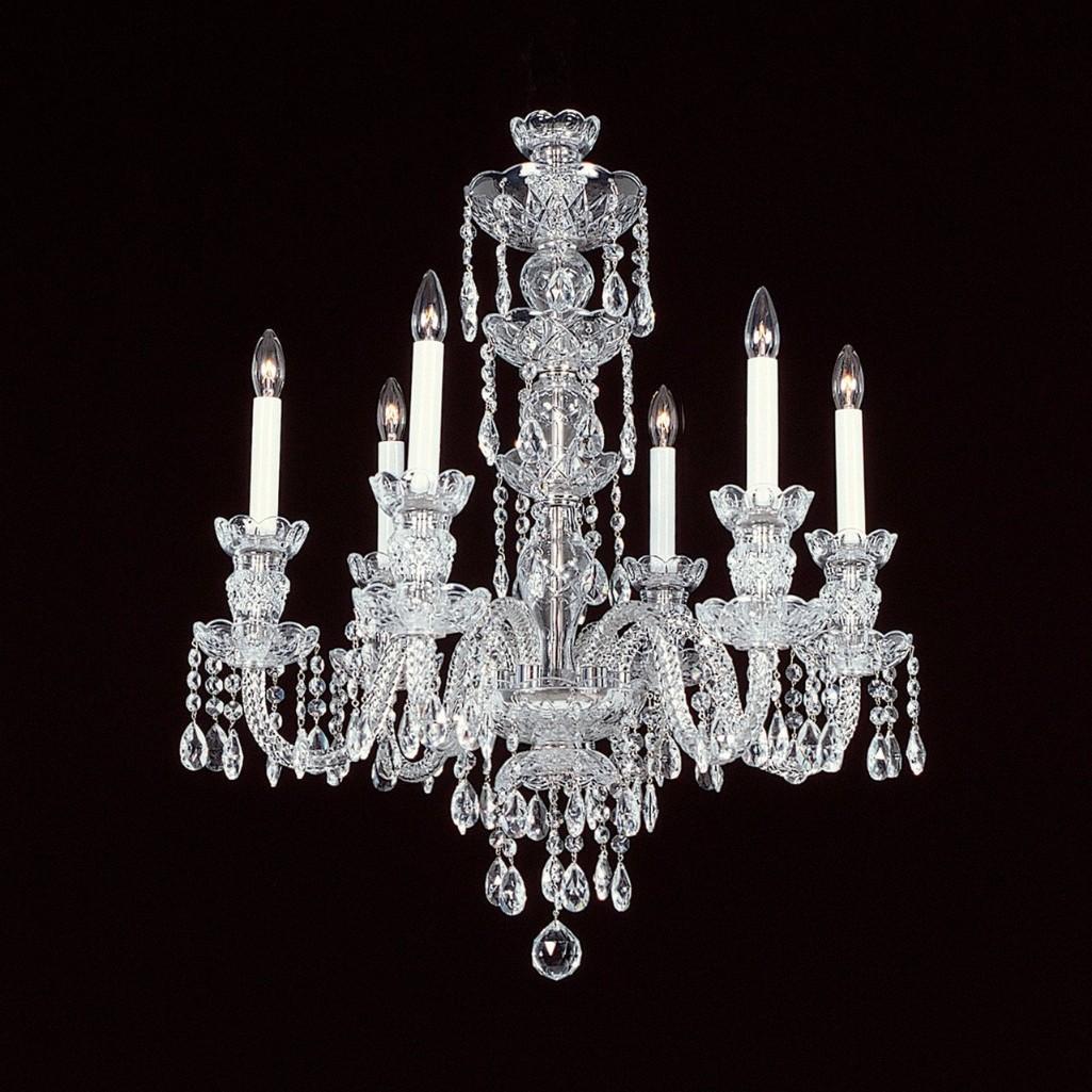 6-R-8 NF - 6 LIGHT CRYSTAL CHANDELIER WITH SWAROVSKI - 22" X 28"