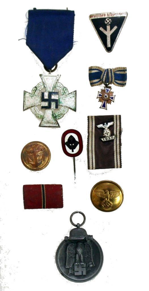 Collection of WWII German Nazi Medals Badges