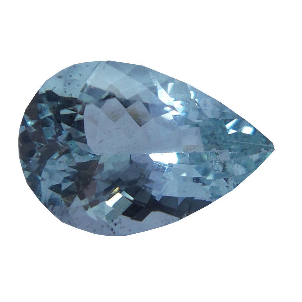 6.3 C 16.1x10.6 Mm Natural Light Blue Aquamarine Pear Cut