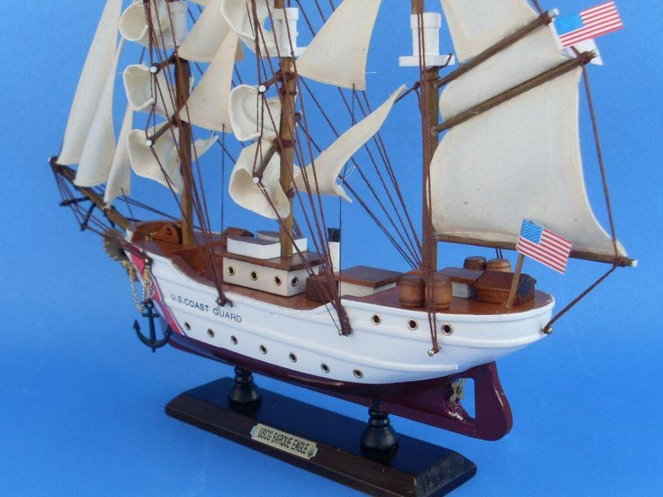 Wooden United States Coast Guard USCG Eagle Model Ship 15''