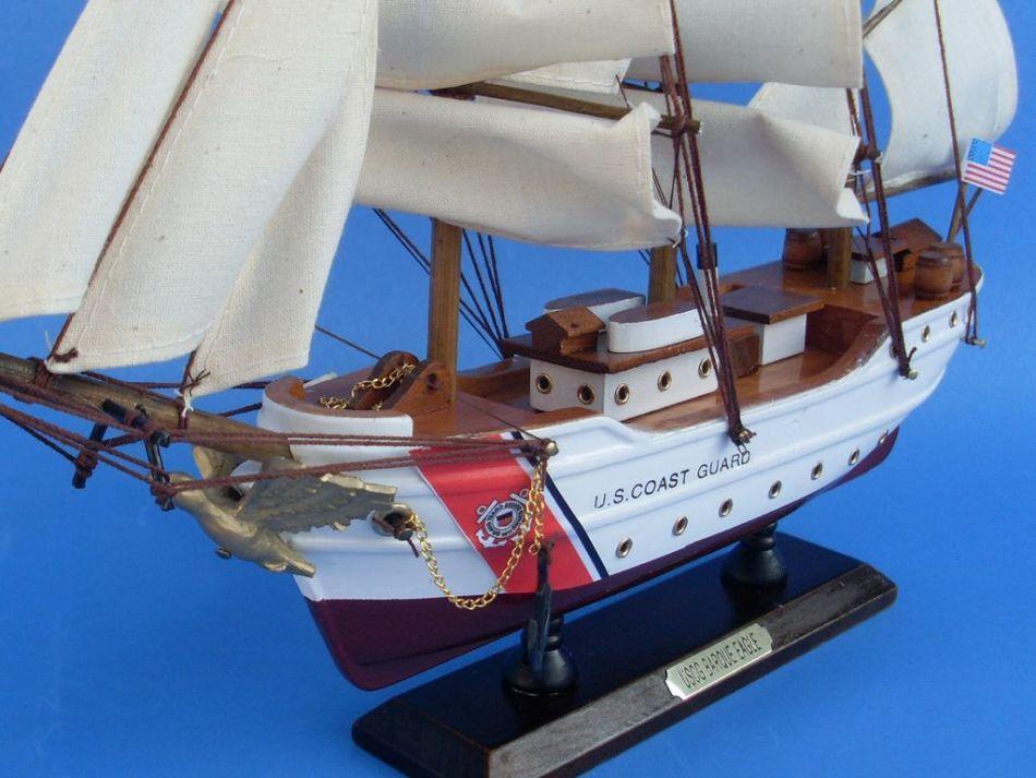 Wooden United States Coast Guard USCG Eagle Model Ship 15''