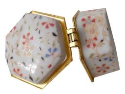 Spring Flowers Porcelain Jewel Trinket Box