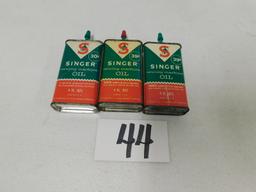 SINGER OIL CANS