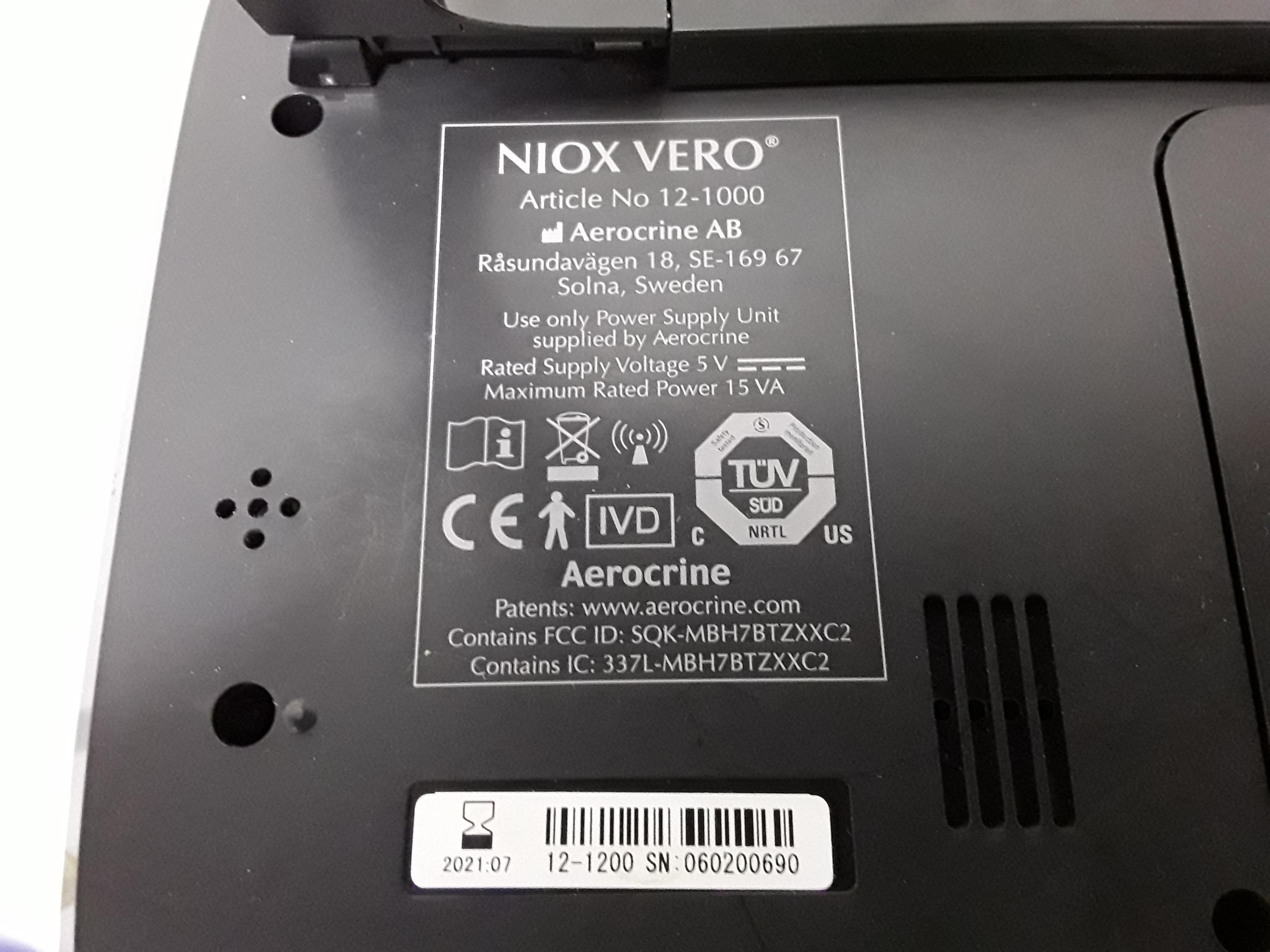 Aerocrine Niox Vero 12-1000 Airway Inflammation Monitor - 363952