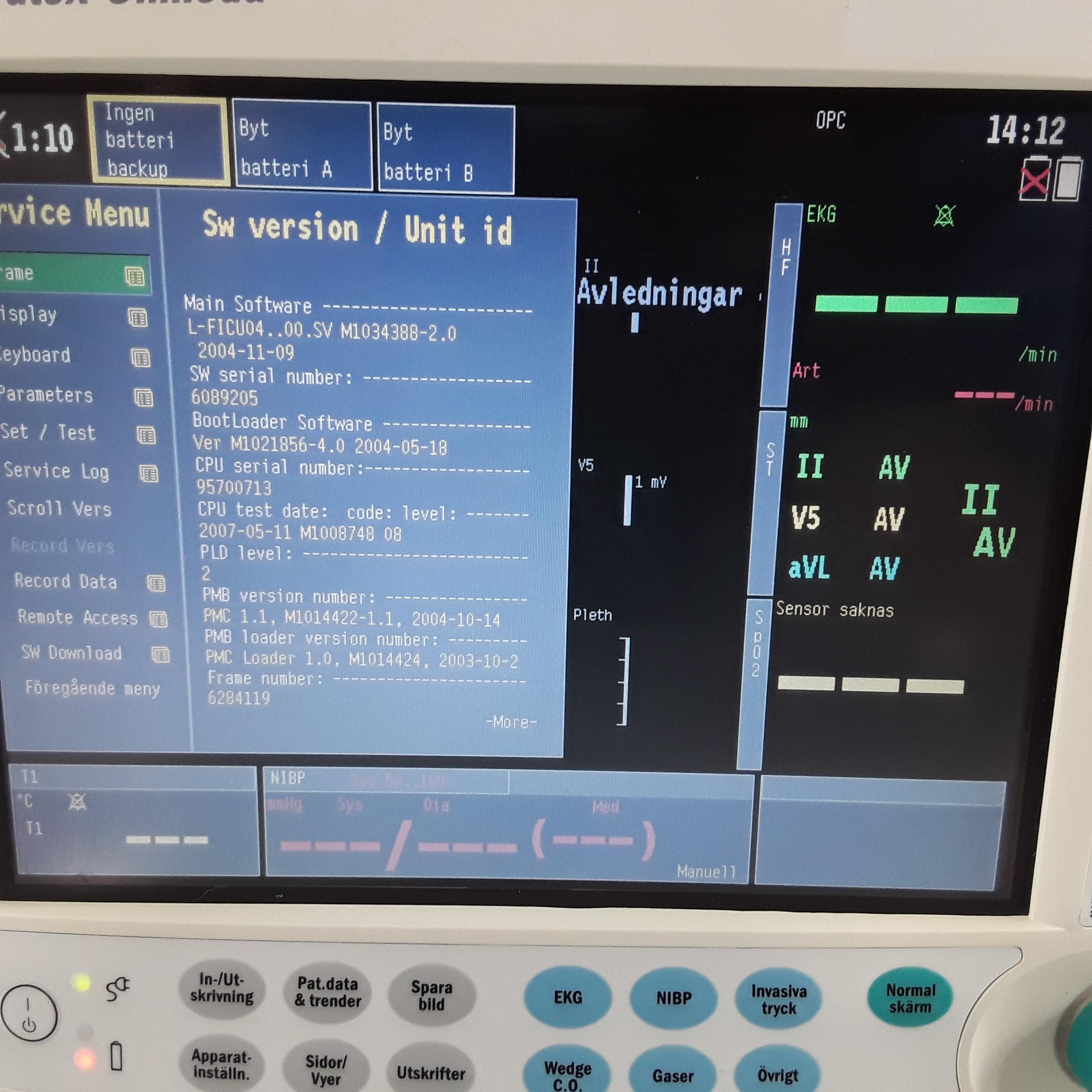 Datex-Ohmeda F-FM-00 Patient Monitor - 363525