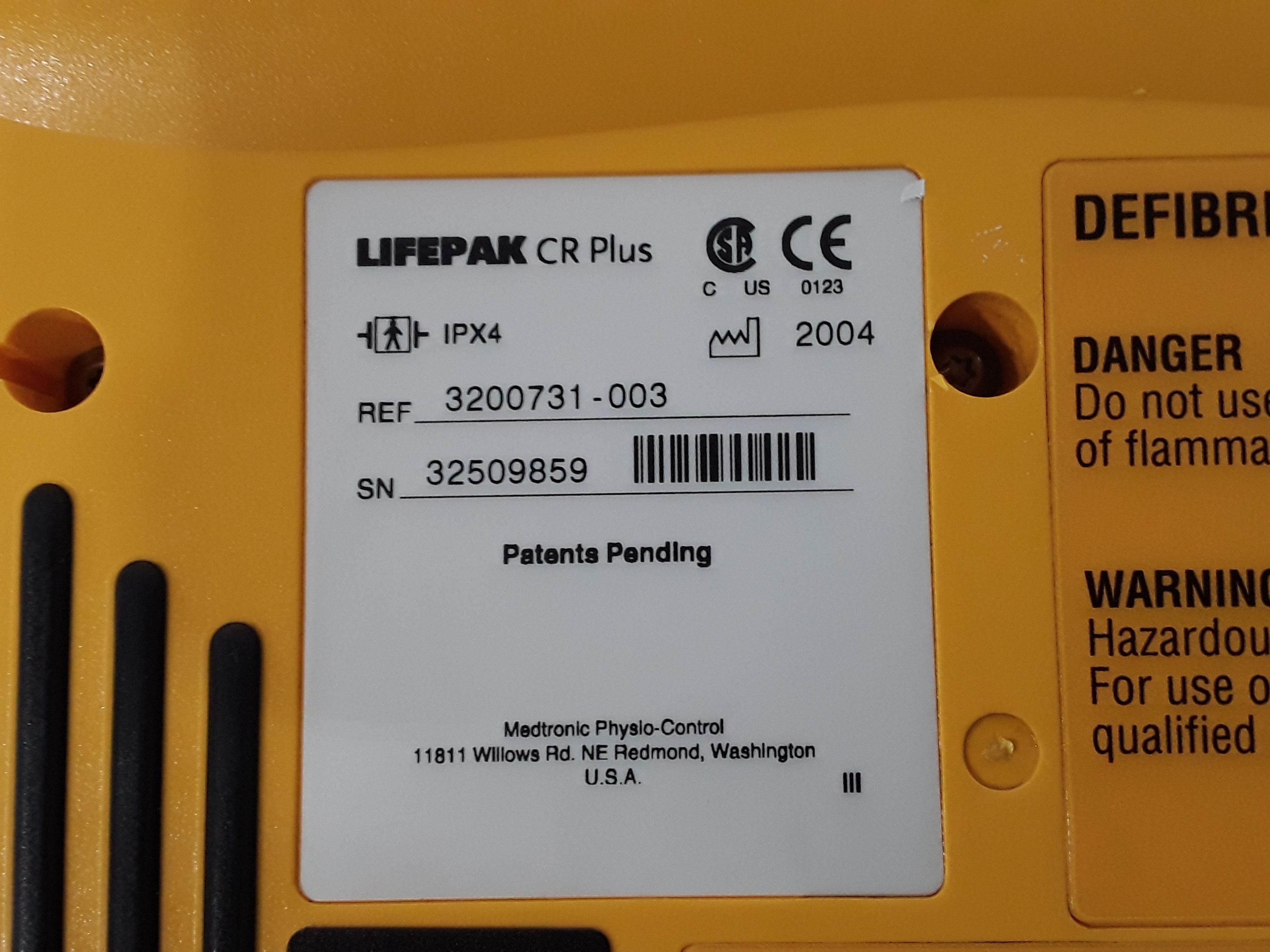 Medtronic LifePak CR Plus Defibrillator - 388742