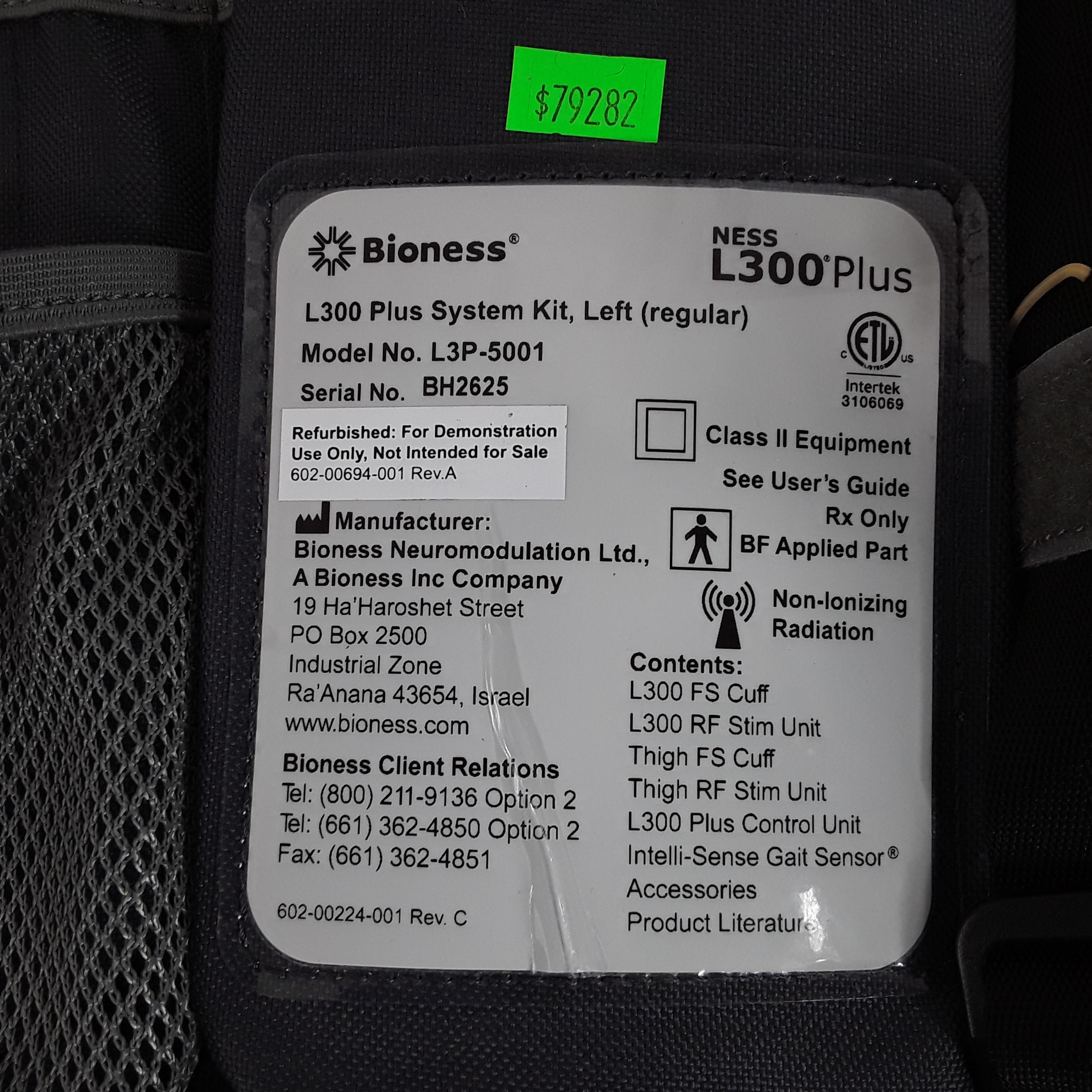 Bioness Inc NESS L300 Plus Clinician's Kit - 360175