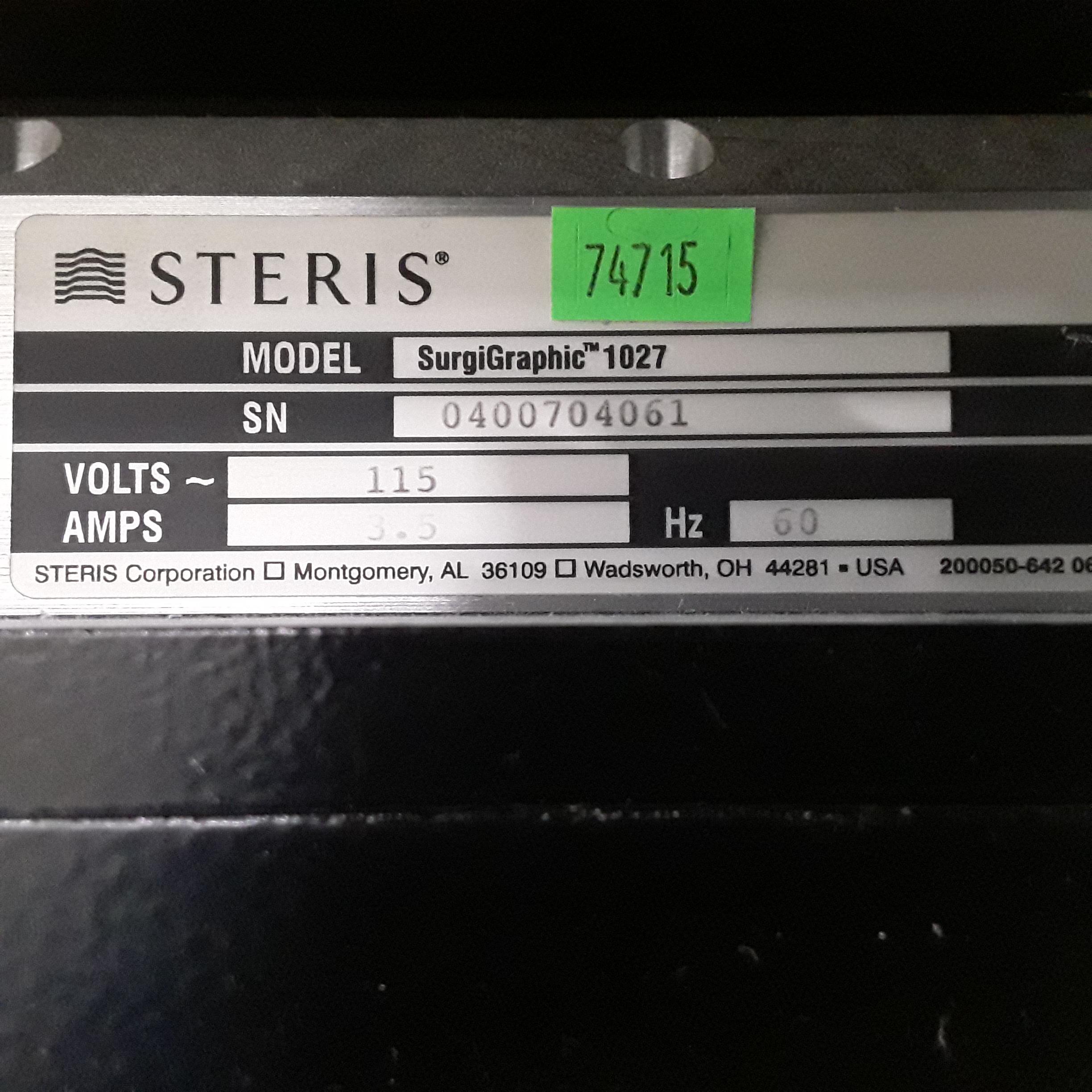 Steris SurgiGraphic 1027 C-Arm OR Table - 337090