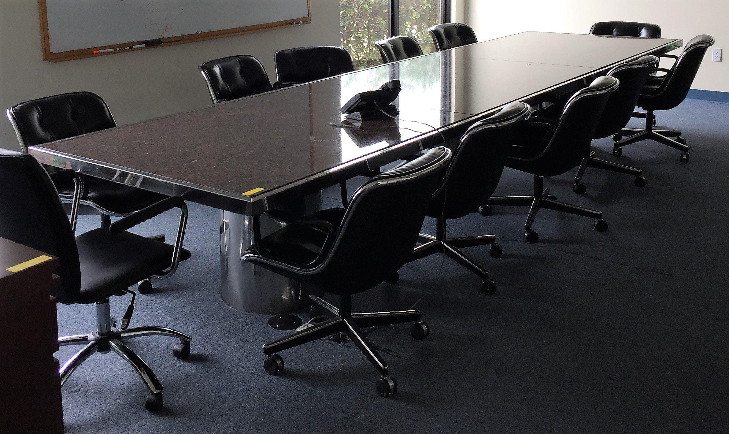 15' x 4' Granite Conference Room Table