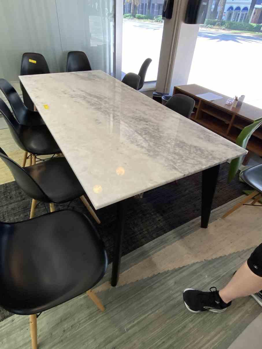 Marble Top Table 80" x 36"