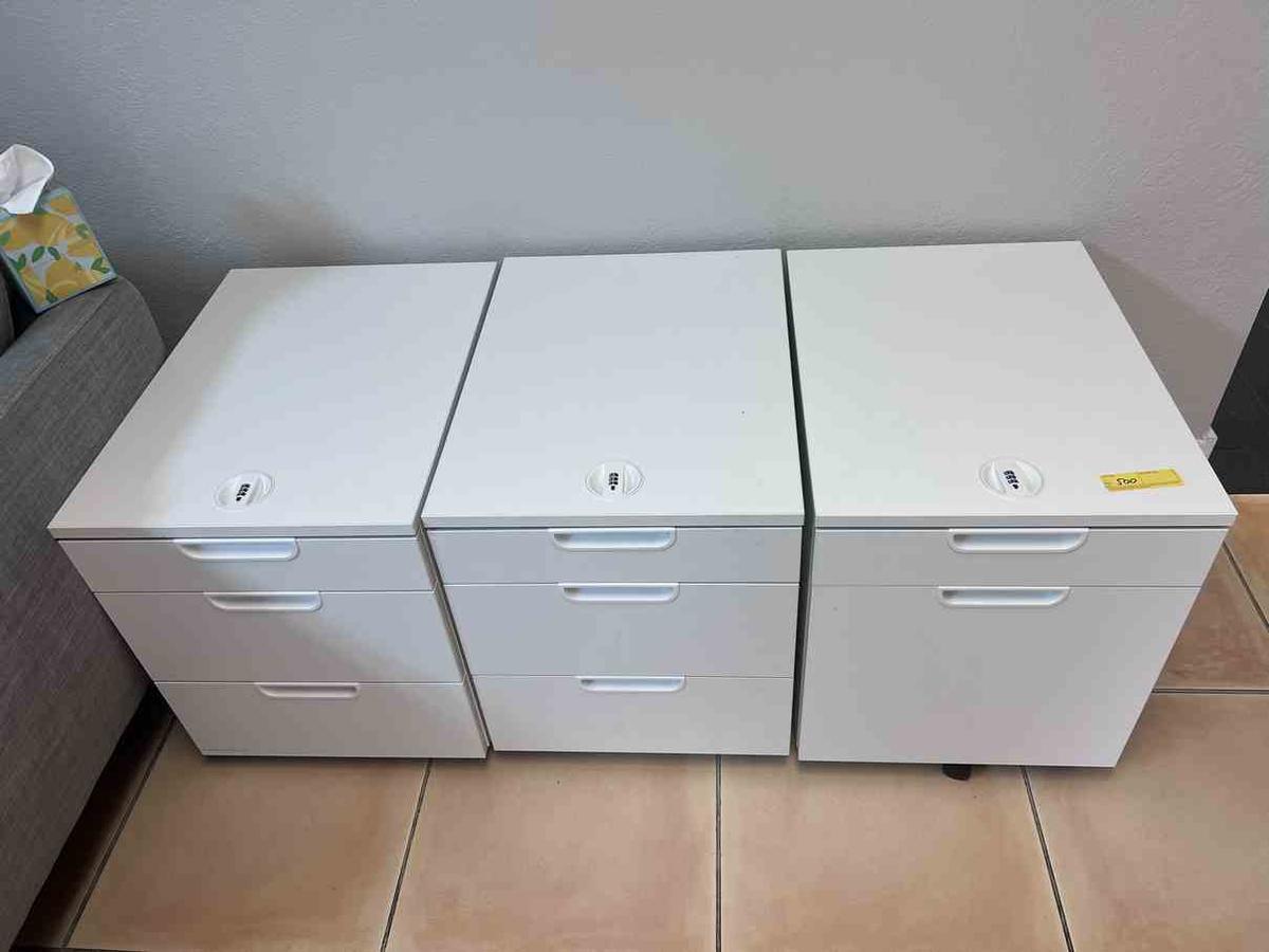 2 Draw Rolling Cabinets