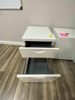 Ikea Erik 2 Drawer White Cabinet on Casters