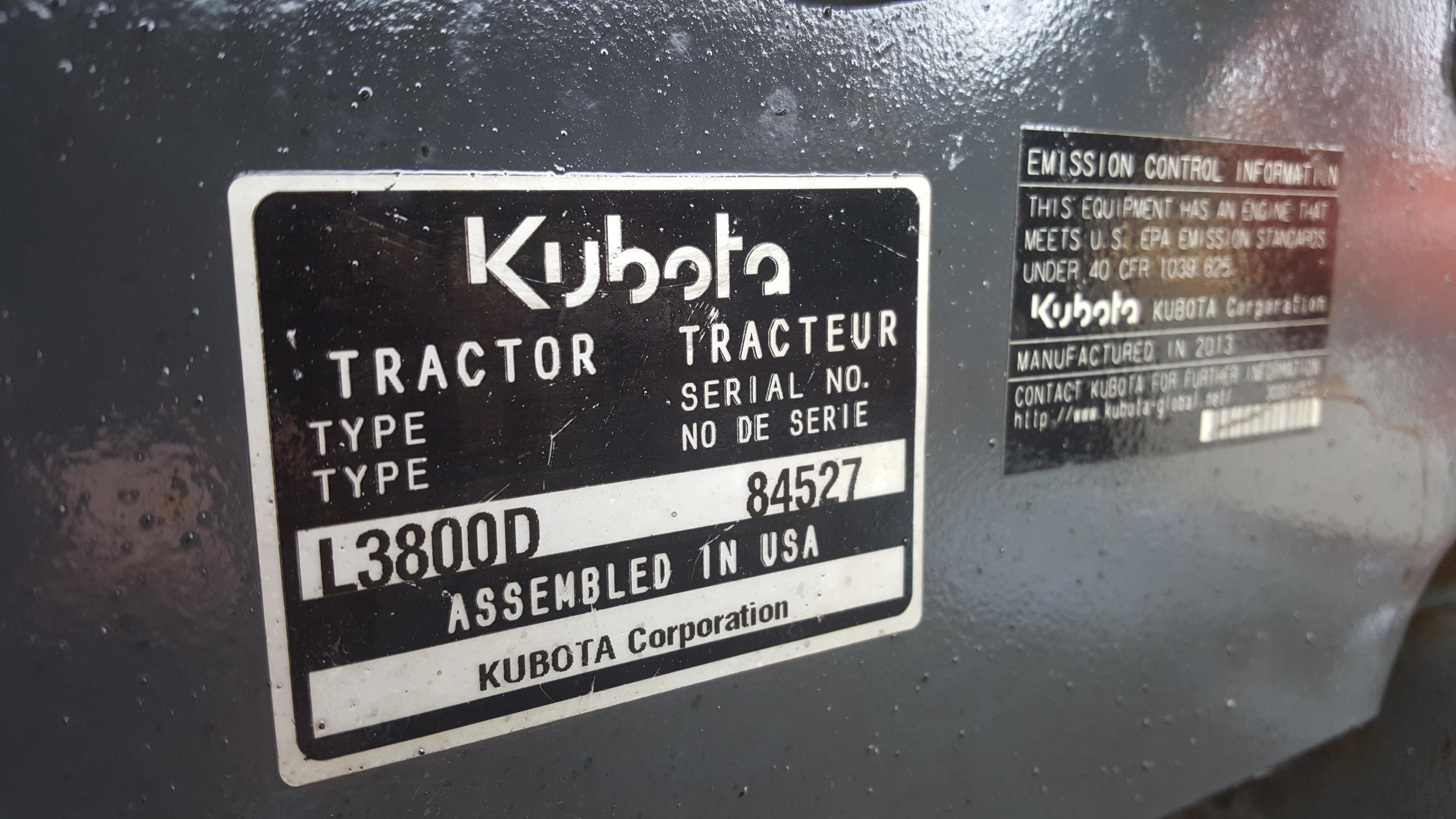 Kubota L3800 4x4 TLB