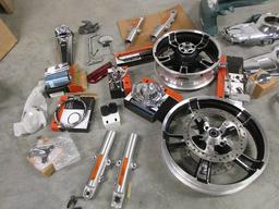 NOS MAG WHEELS, NEW SCREAMING EAGLE ITEMS, FORK LEGS, ETC.