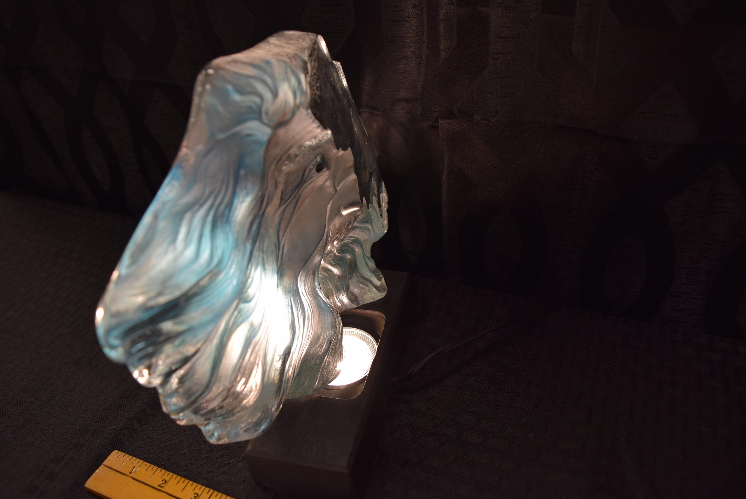 Glass Neptune Sculpture