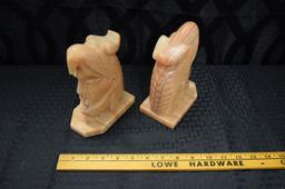 Jade Warrior Head Bookends