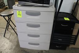 Plastic 4 Drawer Storage Unit