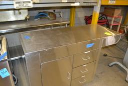 Veterinary Wet Table & Exam Tables each 5' Stainless Steel w/ Cabinets & Storage Set Retail $5088