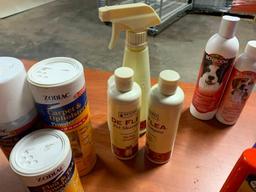 Dog & Cat Grooming Supplies Including Flea & Tick Spray, Shampoo, and Powder