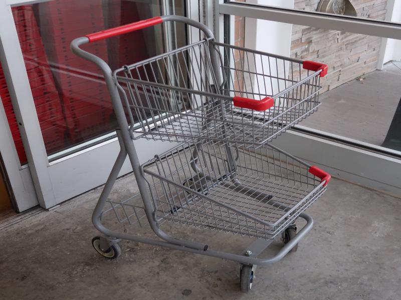 shopping carts, two tier