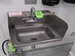 hand sink w/ soap & towell dispenser