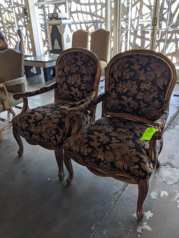 42" Upholstered arm chairs
