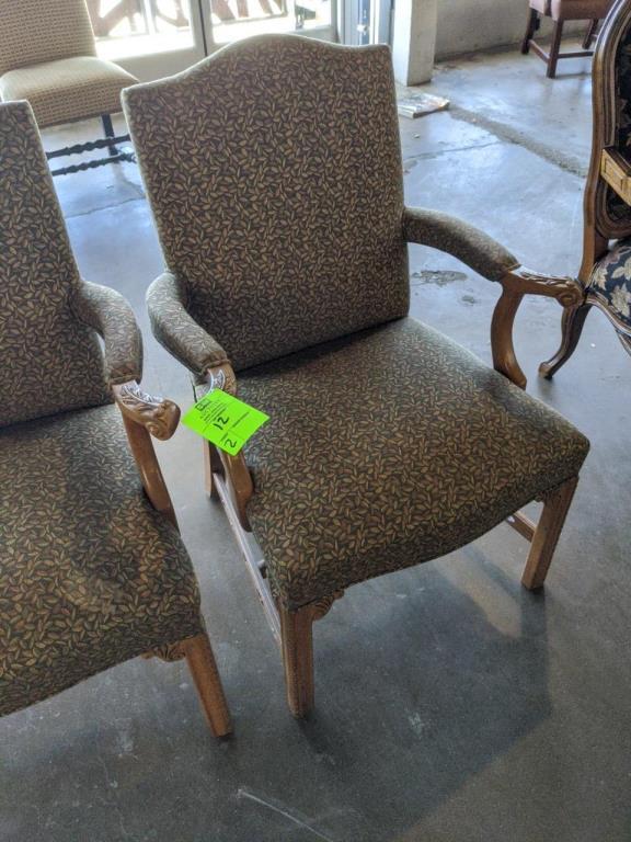 40" Upholstered arm chairs