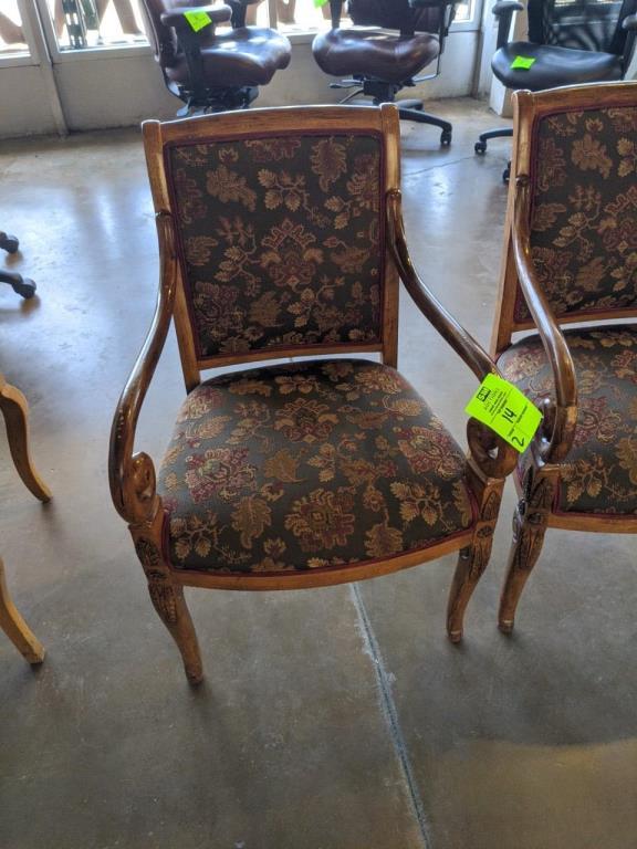 34" Upholstered arm chairs