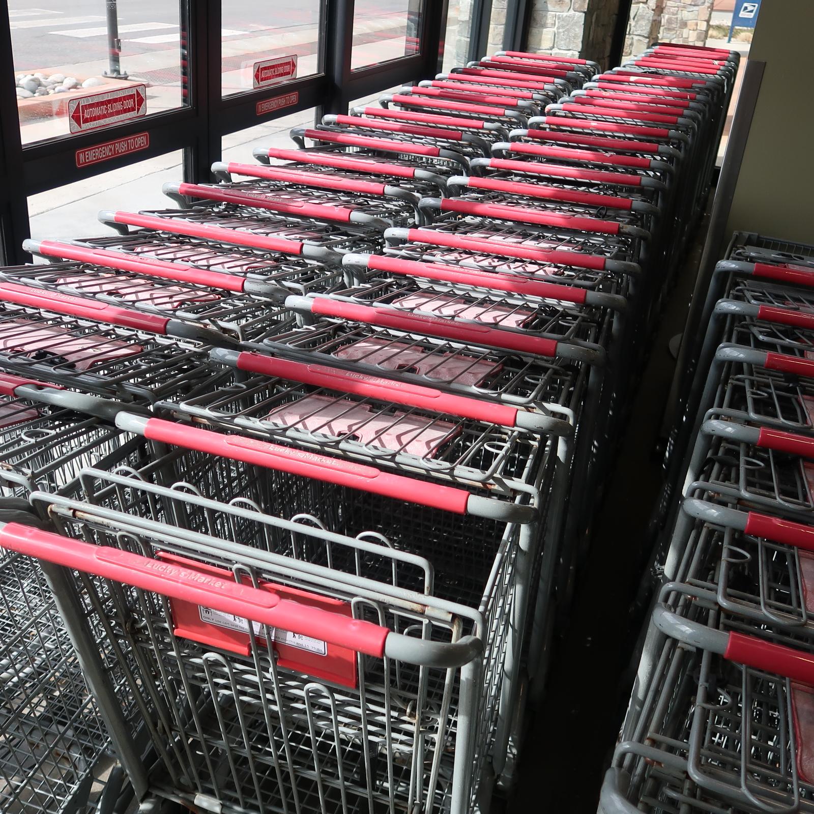 shopping carts, single basket