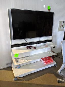 LG 55 inch LED TV on portable stand