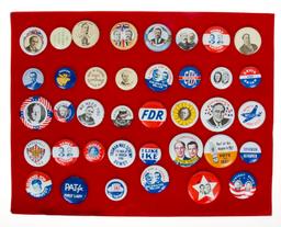 Huge Lot of Vintage Campaign or Political Buttons Pins Dewey Truman Roosevelt LBJ Kennedy  FDR