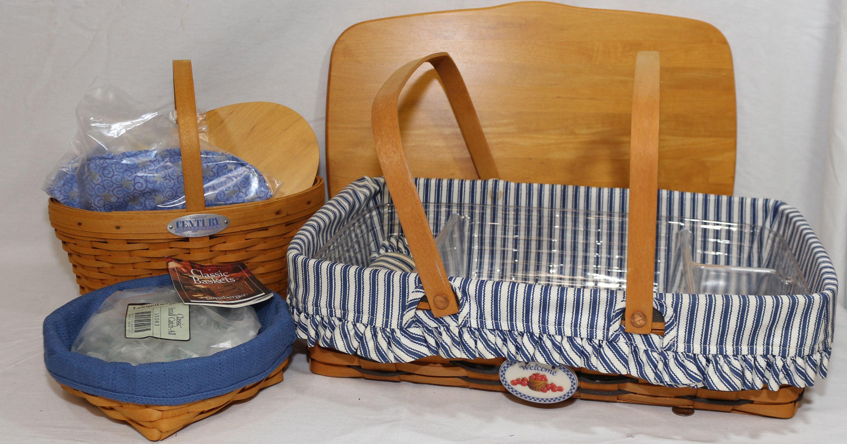 3 LONGABERGER BASKETS INC. SMALL CATCH ALL